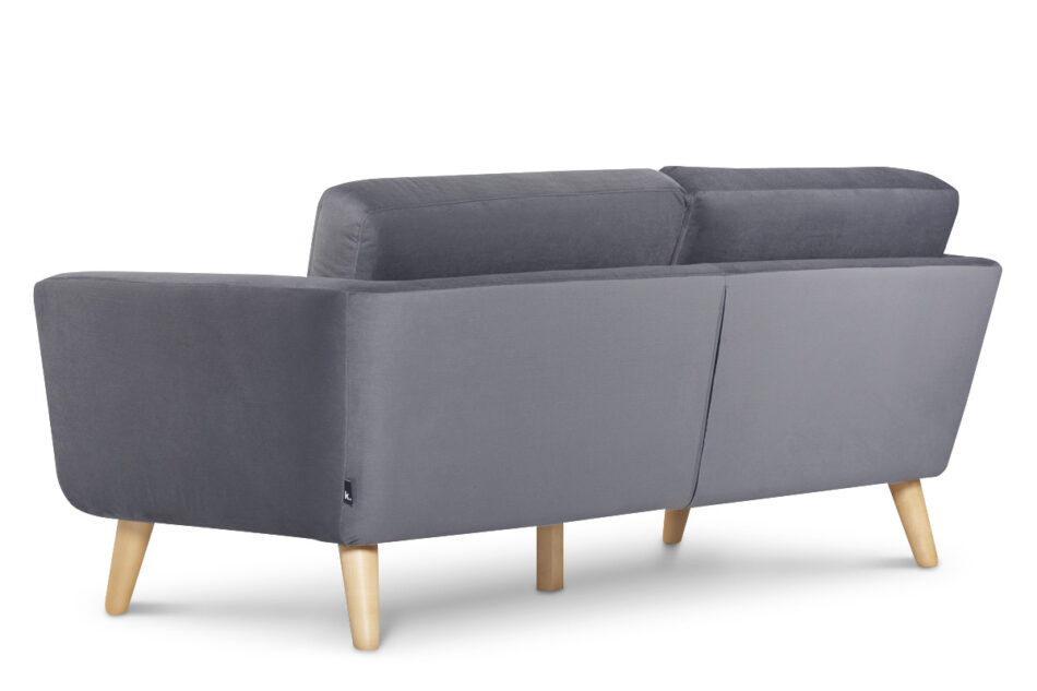 TAGIO Szara skandynawska sofa 3 osobowa szary - zdjęcie 2