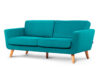 TAGIO Turkusowa skandynawska sofa 3 osobowa turkusowy - zdjęcie 2