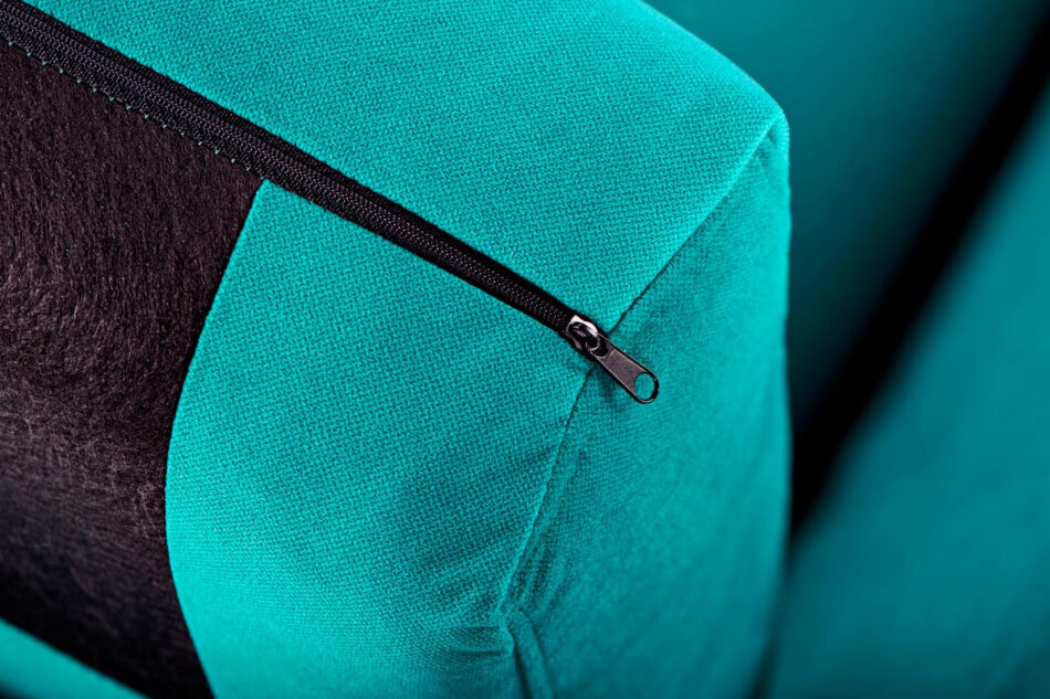 TAGIO Turkusowa skandynawska sofa 3 osobowa turkusowy - zdjęcie 6