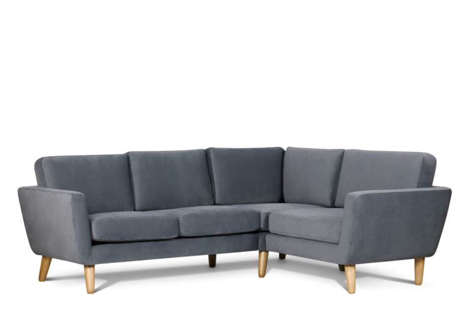 TAGIO Szary narożnik skandynawski  prawy szary - zdjęcie 1