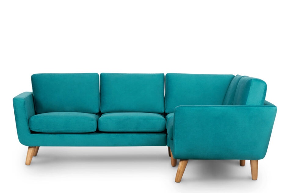 TAGIO Turkusowy narożnik skandynawski prawy turkusowy - zdjęcie 0