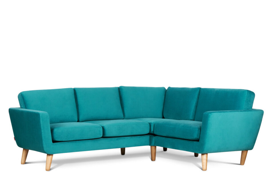 TAGIO Turkusowy narożnik skandynawski prawy turkusowy - zdjęcie 1