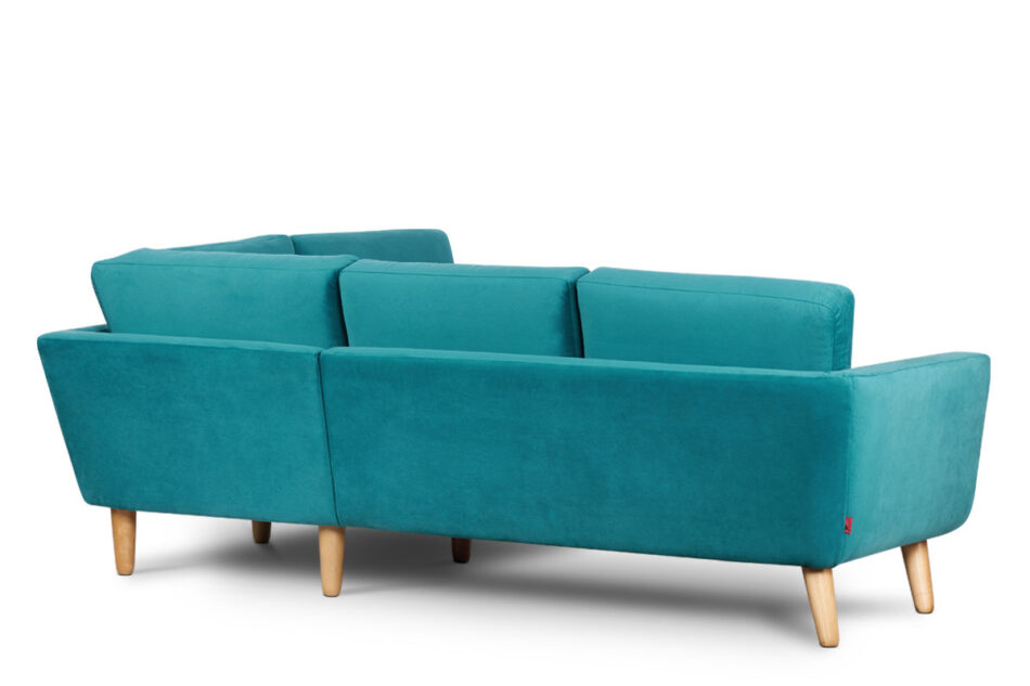 TAGIO Turkusowy narożnik skandynawski prawy turkusowy - zdjęcie 3