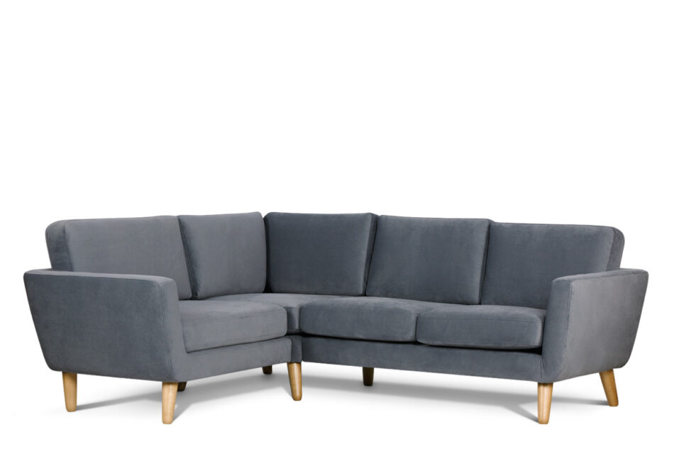 TAGIO Szary narożnik skandynawski lewy szary - zdjęcie 1