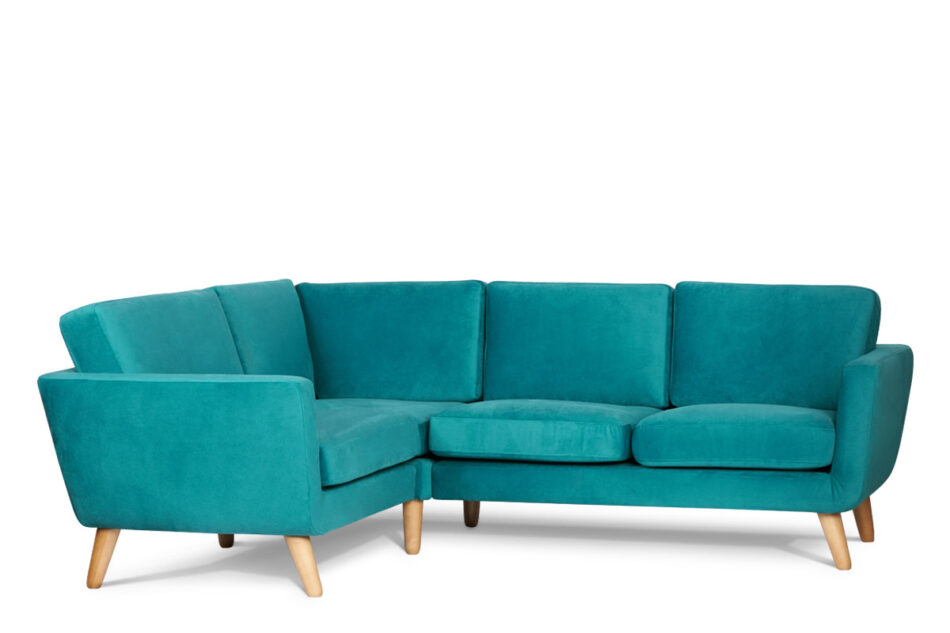 TAGIO Turkusowy narożnik skandynawski lewy turkusowy - zdjęcie 1
