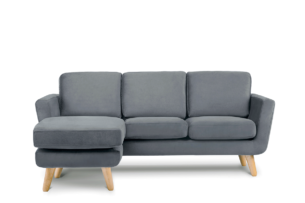 TAGIO, https://dev1-mda.konsimo.pl/kolekcja/tagio/ Szary skandynawski narożnik z pufą / otomaną lewy szary - zdjęcie