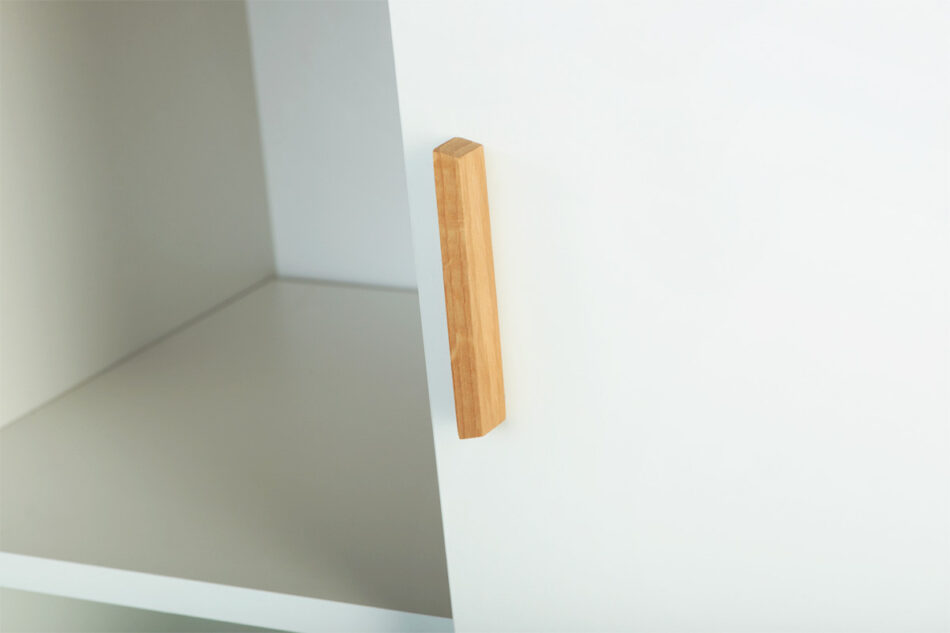 FRISK Komoda w stylu skandynawskim biała do salonu biały/dąb naturalny - zdjęcie 7