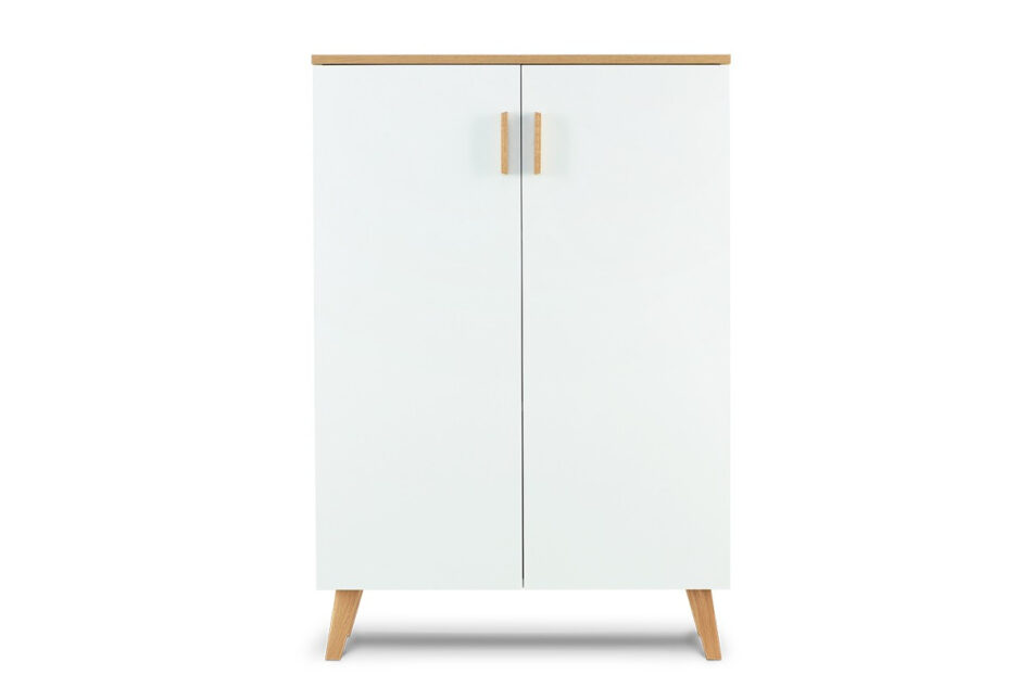 FRISK Meble skandynawskie białe do salonu biały/dąb naturalny - zdjęcie 4