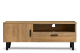 FRISK, https://dev1-mda.konsimo.pl/kolekcja/frisk/ Szafka rtv skandynawska dąb naturalny/antracyt - zdjęcie