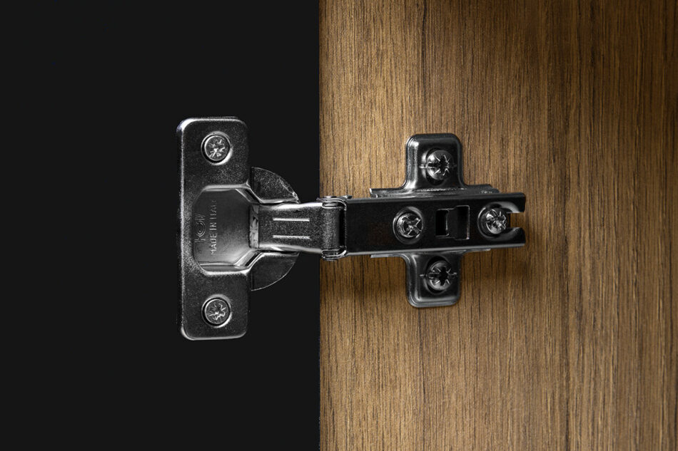 FRISK Szafka rtv skandynawska czarna antracyt/dąb naturalny - zdjęcie 5