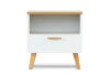 FRISK Szafka nocna skandynawska biała biały/dąb naturalny - zdjęcie 1