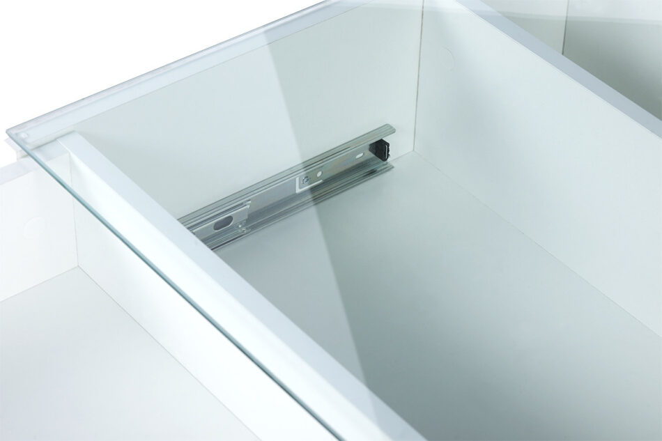 FRISK Stolik kawowy skandynawski biały z szufladą biały/dąb naturalny - zdjęcie 6