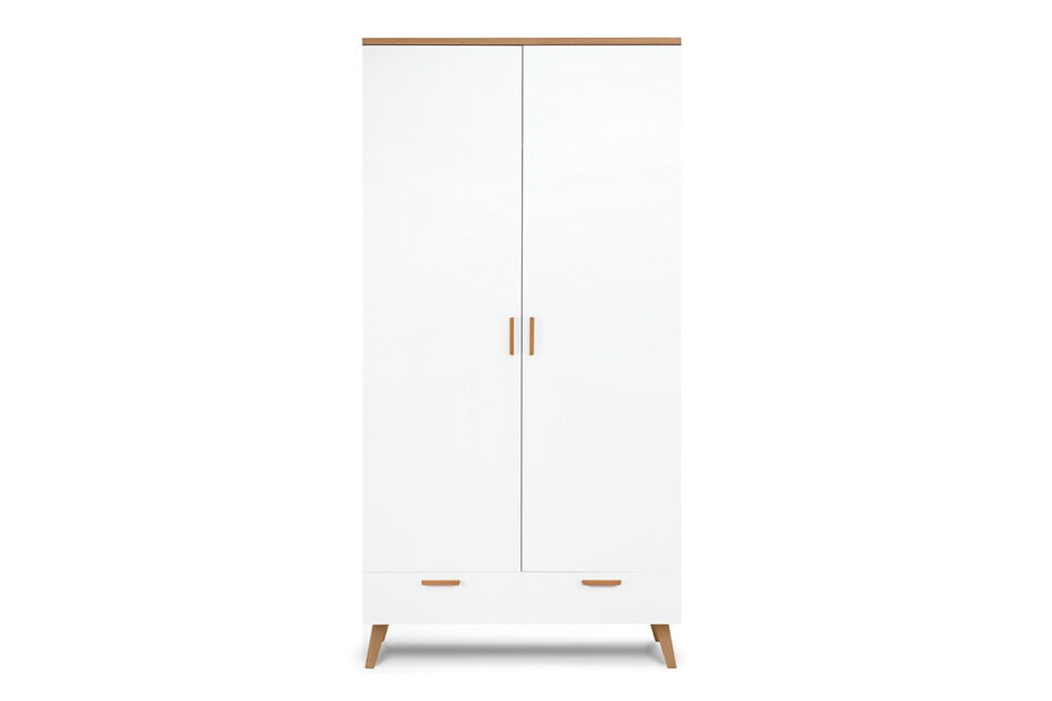 FRISK Białe meble skandynawskie do salonu biały/dąb naturalny - zdjęcie 6