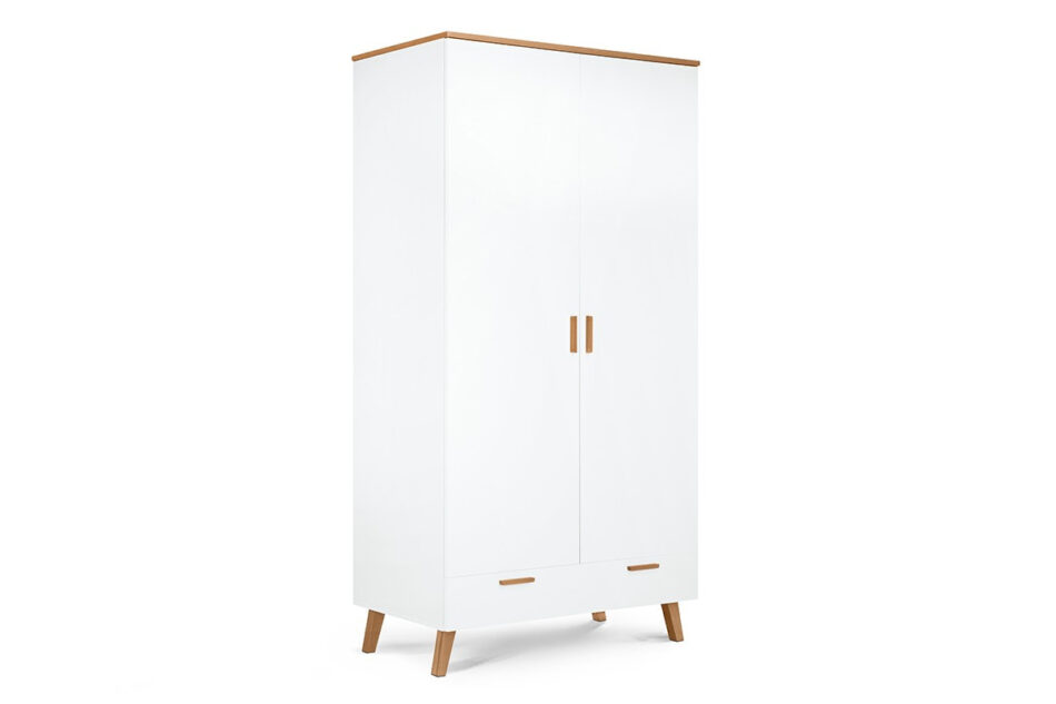 FRISK Meble skandynawskie białe do salonu biały/dąb naturalny - zdjęcie 5