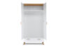 FRISK Szafa biała skandynawska biały/dąb naturalny - zdjęcie 4