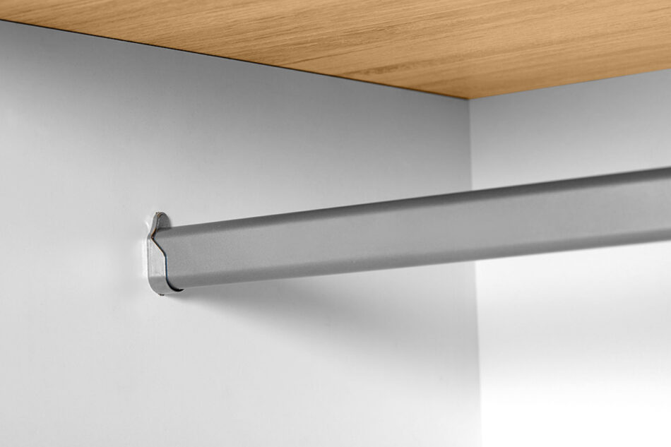 FRISK Szafa biała skandynawska biały/dąb naturalny - zdjęcie 5