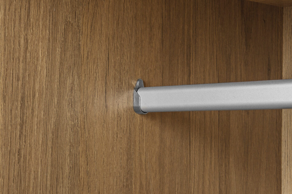 FRISK Szafa dwudrzwiowa z drewnianymi nóżkami dąb naturalny/antracyt - zdjęcie 7