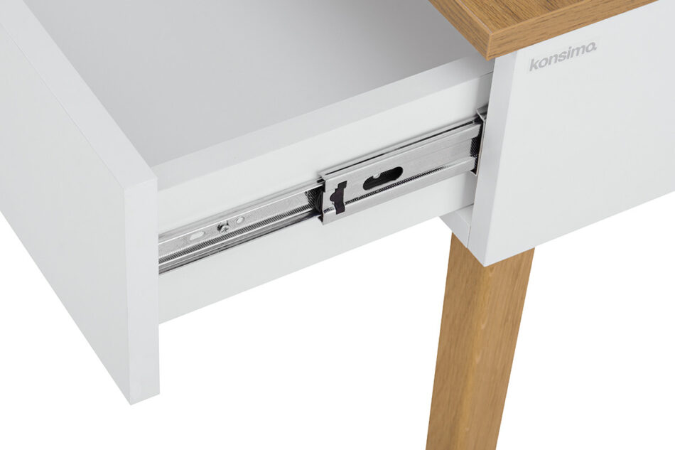 FRISK Szafka nocna skandynawska biała biały/dąb naturalny - zdjęcie 4