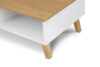 FRISK Stolik kawowy biały skandynawski biały/dąb naturalny - zdjęcie 5