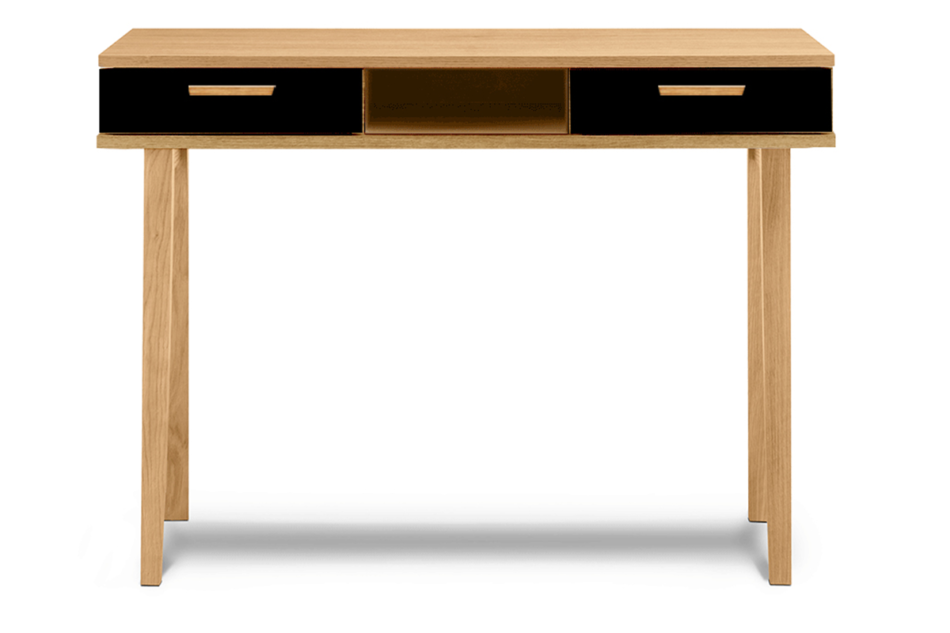 FRISK Czarne biurko skandynawskie antracytowy/dąb naturalny - zdjęcie 0