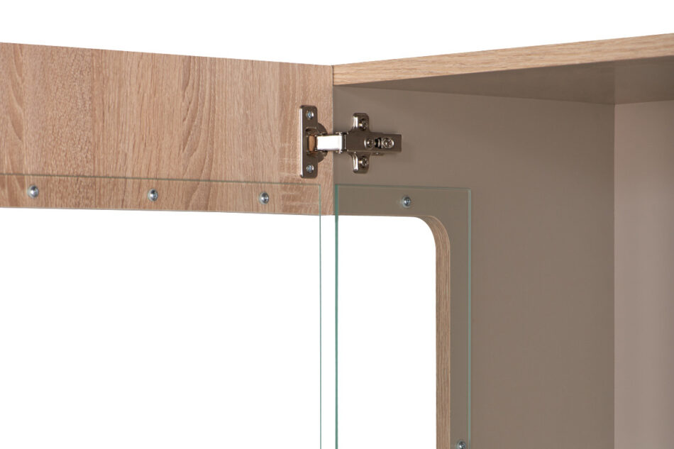 AVERO Witryna dąb/szarobeżowy - zdjęcie 7