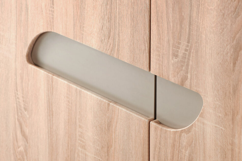 AVERO Witryna dąb/szarobeżowy - zdjęcie 4