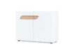 AVERO Komoda biały matowy/biały połysk/dąb - zdjęcie 3