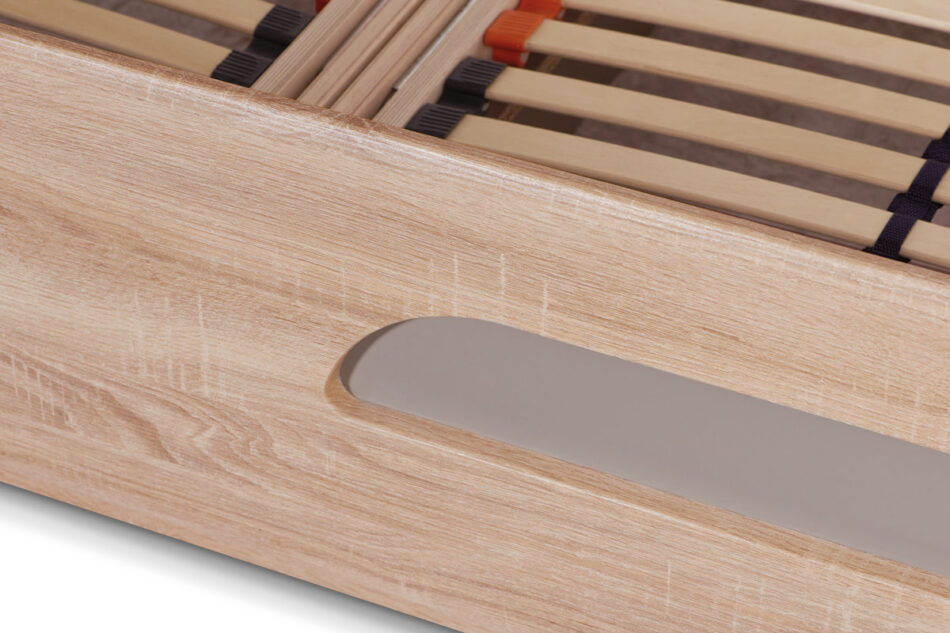 AVERO Łóżko rama dąb/szarobeżowy - zdjęcie 3