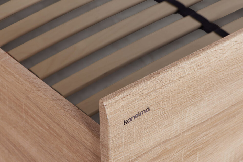 AVERO Łóżko rama dąb/szarobeżowy - zdjęcie 4