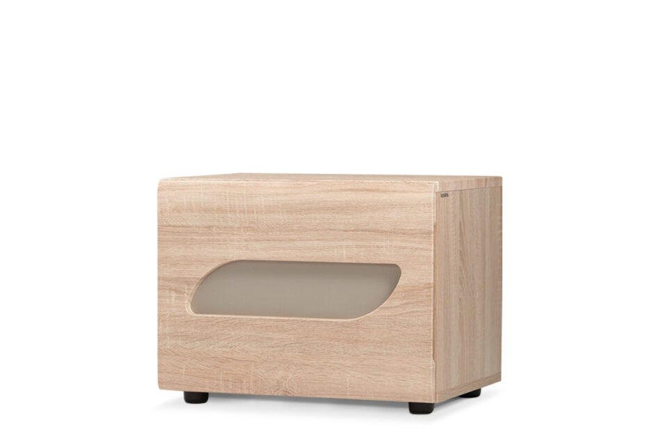 AVERO Stolik nocny dąb/szarobeżowy - zdjęcie 2