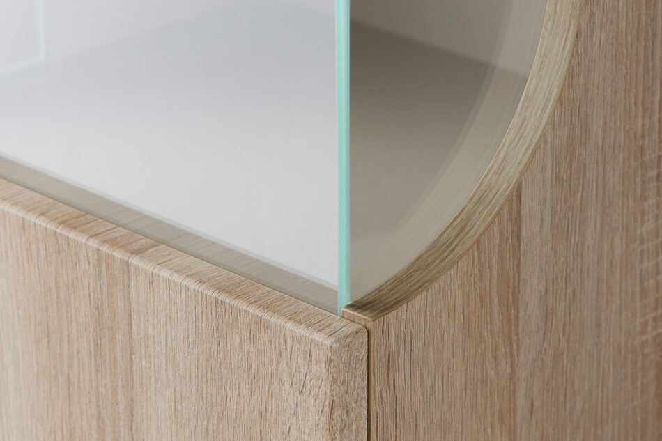 AVERO Witryna wisząca dąb/szarobeżowy - zdjęcie 4