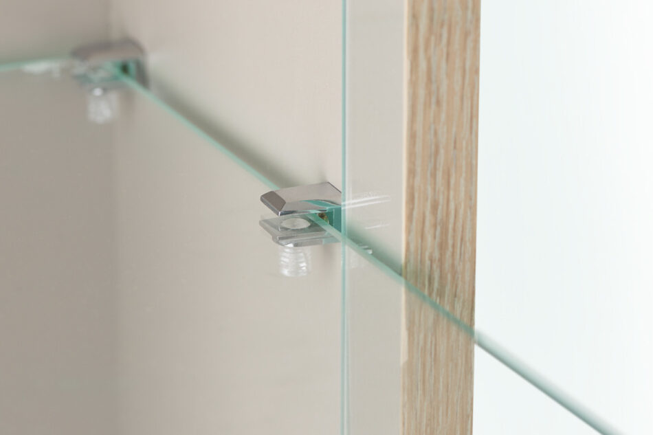 AVERO Witryna wisząca dąb/szarobeżowy - zdjęcie 6