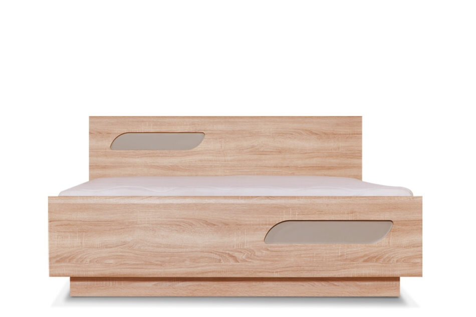 AVERO Zestaw sypialnia 140 dąb/szarobeżowy - zdjęcie 3