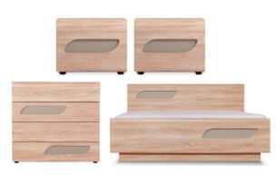 AVERO, https://dev1-mda.konsimo.pl/kolekcja/avero/ Zestaw sypialnia 160 dąb/szarobeżowy - zdjęcie
