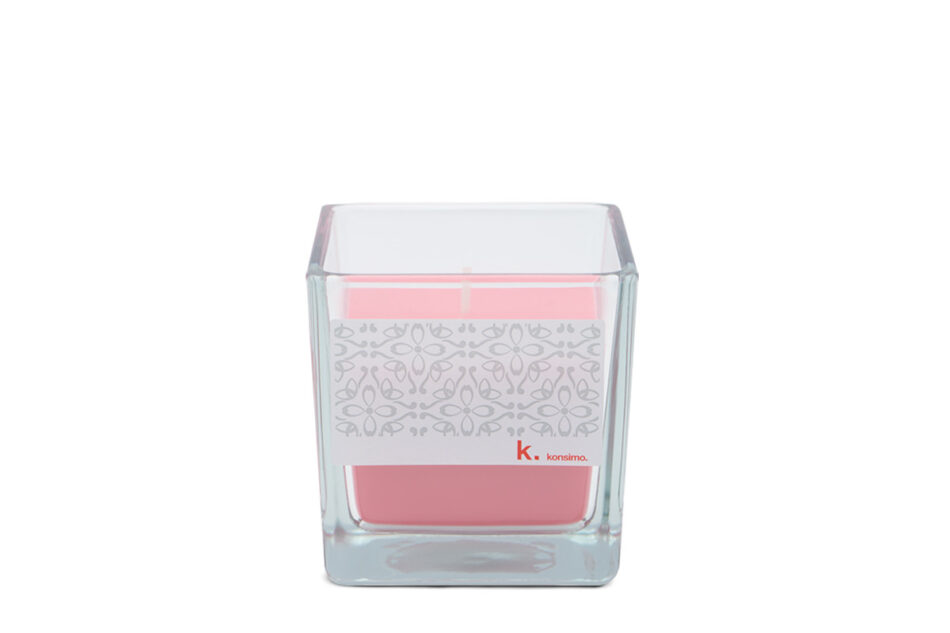 MEDETA Świeca zapachowa w szkle różowy - zdjęcie 2