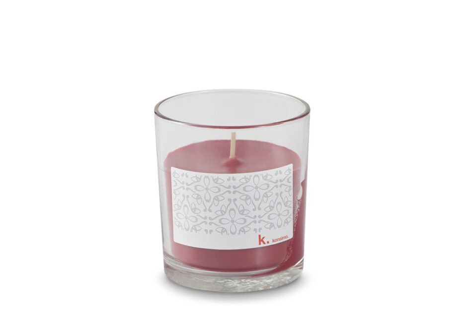 DELO Świeca zapachowa w szkle czerwony - zdjęcie 2