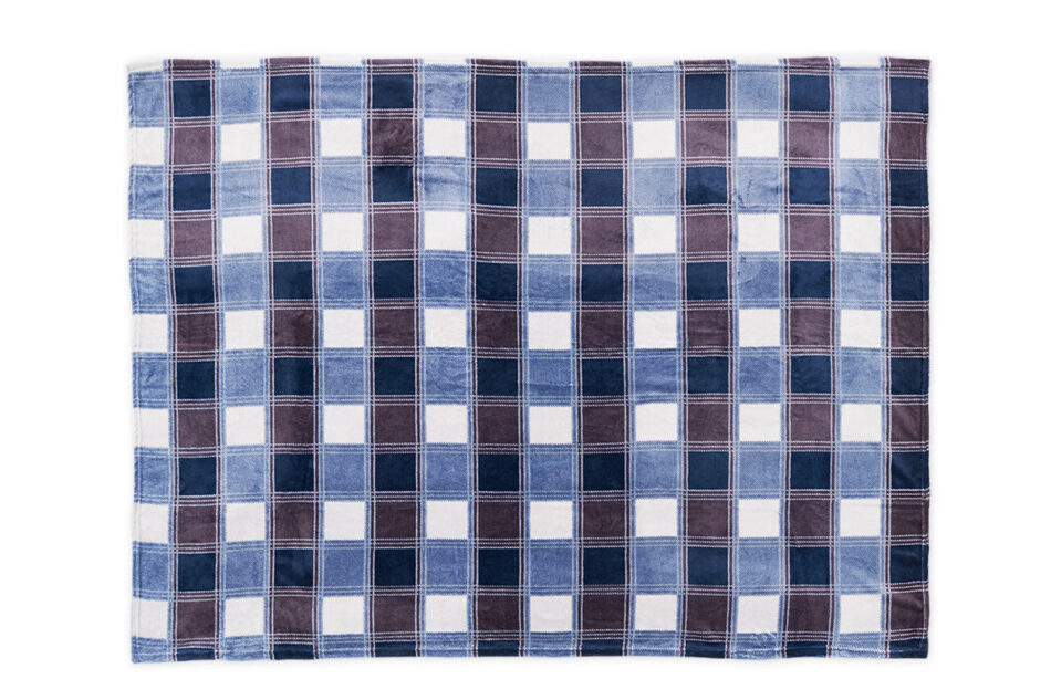 ILLEA Pled granatowy/czerwony/beżowy/szary - zdjęcie 3