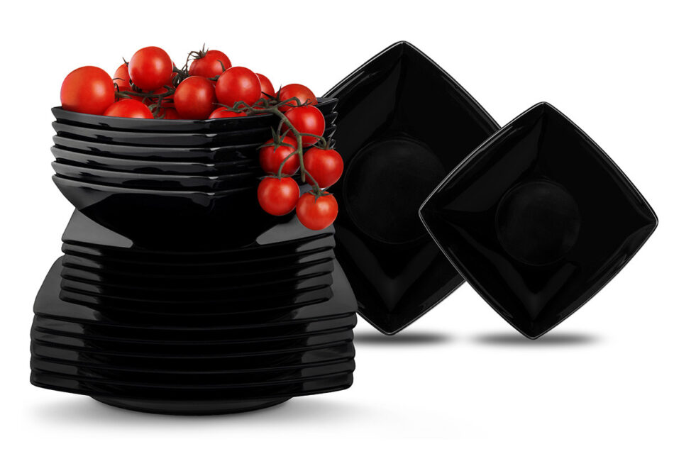 EPIRI Zestaw obiadowy w kartonie, 6 os. (18el) czarny - zdjęcie 0