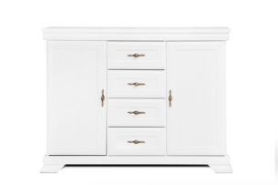 IMPERIO, https://dev1-mda.konsimo.pl/kolekcja/imperio/ Biała komoda do salonu biały - zdjęcie