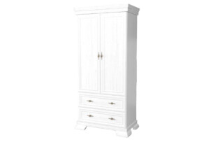 IMPERIO, https://dev1-mda.konsimo.pl/kolekcja/imperio/ Biała szafa dwudrzwiowa biały - zdjęcie