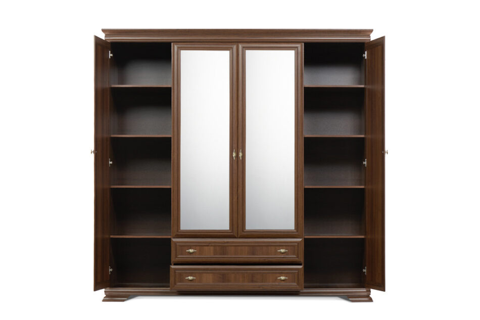 IMPERIO Szafa trzydrzwiowa z lustrem orzech - zdjęcie 3