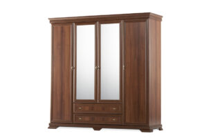 IMPERIO, https://dev1-mda.konsimo.pl/kolekcja/imperio/ Szafa trzydrzwiowa z lustrem orzech - zdjęcie