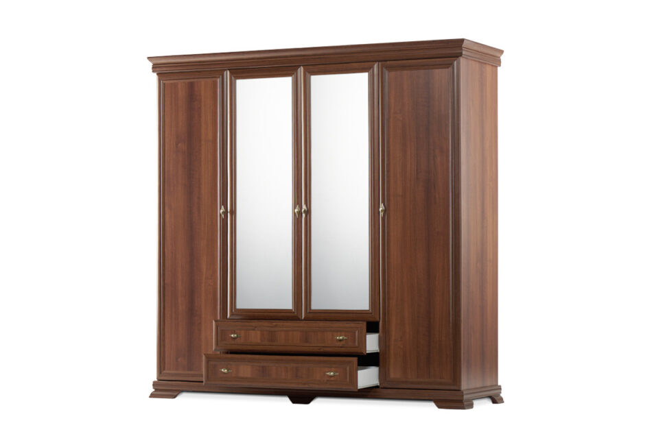 IMPERIO Szafa trzydrzwiowa z lustrem orzech - zdjęcie 5