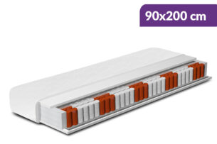 SPONGI, https://dev1-mda.konsimo.pl/kolekcja/spongi/ Materac- sprężyny kieszeniowe, pianka PU biały - zdjęcie