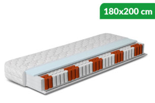 SPUMO, https://dev1-mda.konsimo.pl/kolekcja/spumo/ Materac- sprężyny kieszeniowe, Visco biały - zdjęcie