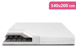 ELATER, https://dev1-mda.konsimo.pl/kolekcja/elater/ Materac bonellowy, pianka PU biały - zdjęcie
