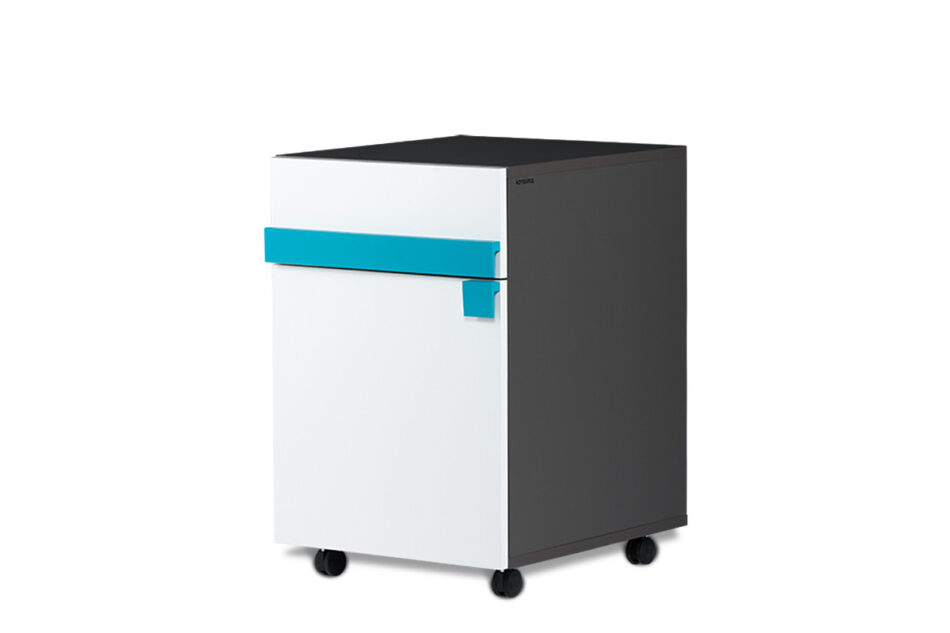 SHIBU Szafka kontenerek dla dziecka grafit/biały/niebieski - zdjęcie 1