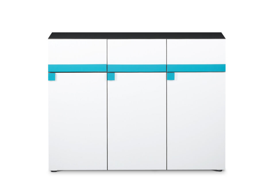 SHIBU Pojemna komoda dla dziecka grafit/biały/niebieski - zdjęcie 0