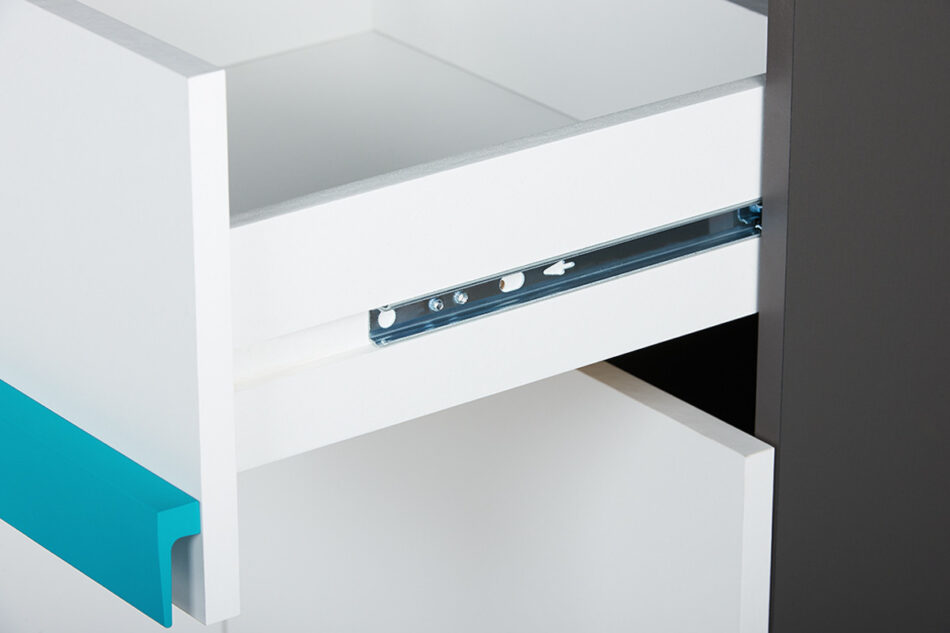 SHIBU Pojemna komoda dla dziecka grafit/biały/niebieski - zdjęcie 4