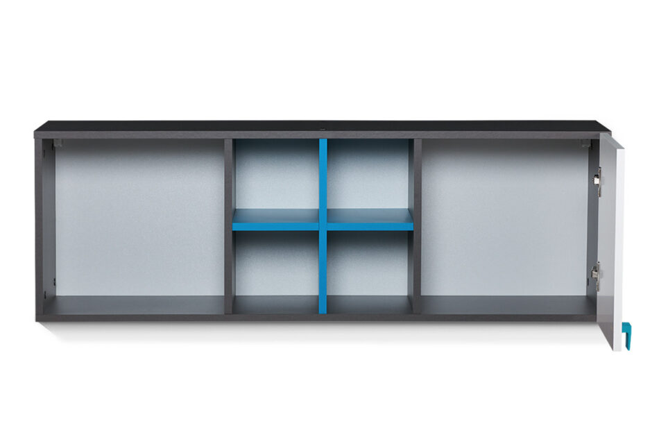 SHIBU Nadstawka na komodę dla dziecka grafit/biały/niebieski - zdjęcie 3